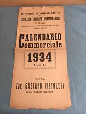 Calendario commerciale 1934 usato  Italia