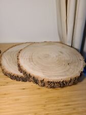 Extra Large/Large Natural Wood Log Slice Tree Wedding Table Centerpiece Cake x2 for sale  CAMBRIDGE