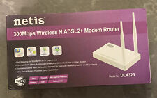 Used, Netis DL4323 Wireless N300 ADSL2+ Modem Router, 2.4Ghz 300Mbps, 802.11b/g/n, for sale  Shipping to South Africa