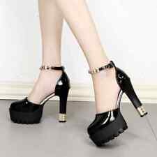Women Sexy Pumps Platform High Heels Ankle Strap Thick Heel Sandals Party Shoes for sale  Shipping to South Africa