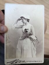 RARE Jessie Ann Robbins Belmont CABINET CARD PHOTO VICTORIAN ERA ACTRESS By Mora, used for sale  Shipping to South Africa