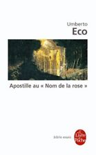 Apostille Au Nom de La Rose (Ldp Bib.Essais),U. Eco, usado comprar usado  Enviando para Brazil