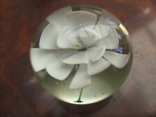 Glass paperweight white for sale  STEVENAGE
