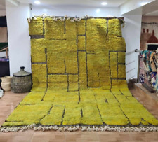 Moroccan Beni ourain  Wool  Handmade Yellow Rug Berber Boho Carpet 6.7x9.8 FT comprar usado  Enviando para Brazil