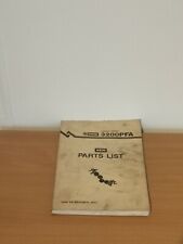 Parts list book for sale  LEEDS