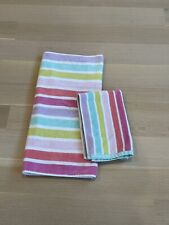 Set Of 2 - Pottery Barn Kids Rainbow Stripe Bath Towel &  Hand Towel - USED for sale  Shipping to South Africa