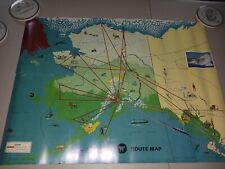Vintag Air Alaska Mapa 17 x 23. Ver fotos y descripción de la condición.  segunda mano  Embacar hacia Argentina
