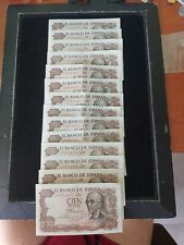 Lote Billetes 100 Pesetas 1970 segunda mano  Villa del Prado