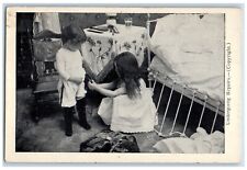 Postal antigua de tela de coser para niños c1910 vaso de agua sin publicar segunda mano  Embacar hacia Argentina