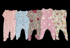 Baby Girl 0-3 Months Carter's Cotton Footed Sleeper Pajama Lot Bundle for sale  Shipping to South Africa