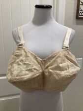 The Custom Fit Bra Company Heirloom Lace Bra SZ 40J Beige Pinup Sexy for sale  Shipping to South Africa