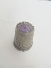 Usado, 25466 antiker Fingerhut finger thimble 800 Silber Gründerzeit Glasstein 22mm comprar usado  Enviando para Brazil