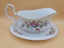 Vintage Royal Albert Moss Rose Cabbage Rose Large Gravy Boat Montrose Shape  for sale  Shipping to South Africa