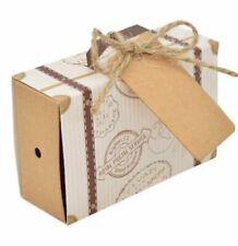 Mala de viagem de papel Kraft caixas de doces suprimentos para decoração de festa embalagem para presente comprar usado  Enviando para Brazil