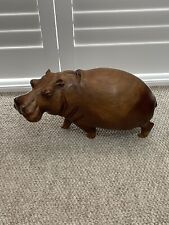 Hippopotamus wooden figure for sale  NOTTINGHAM