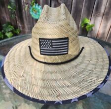 Usado, Chapéu de verão palha aba larga bandeira americana preto Sombrero com FRETE GRÁTIS!!! comprar usado  Enviando para Brazil