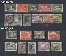 4 tarjetas de stock usadas de la colección del sultán serie definitiva de Malasia 1955-60. segunda mano  Embacar hacia Argentina