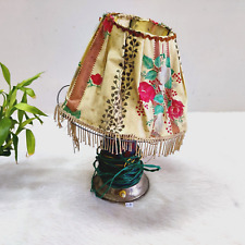 1930s Vintage Beautiful Glass Decorated Brass Electric Lamp Japan Collectible L2 tweedehands  verschepen naar Netherlands