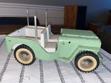 Vintage 1960's Tonka Jeep 6" Mint Teal Green Pressed Steel For Parts Restore for sale  Rochester