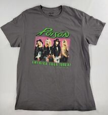 POISON 80s Camiseta Retro Pelo Metal 86/87 America Tour Dates Para Hombre Talla L Usada en Excelente Condición segunda mano  Embacar hacia Mexico