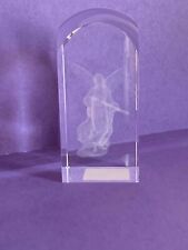 Impresiones de cristal ángel y lira en torre en caja original. Arte láser 3D segunda mano  Embacar hacia Mexico