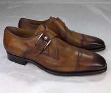 Used, Magnanni Lennon Cap Toe Monk Shoes Cognac Cuero Calf Leather Spain Mens sz11 EUC for sale  Shipping to South Africa