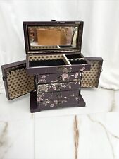 Vintage Antique Wooden Jewellery Box With Side Door & Drawers- Organiser for sale  Shipping to South Africa