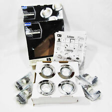 Wickes x4 50w GU10 Fixed Chrome Finish Dimmable Halogen Downlights +Fittings for sale  Shipping to South Africa