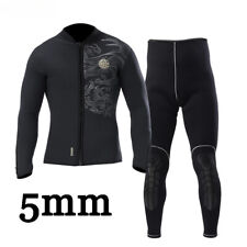 5mm Diving Wetsuit Jackets And Pants Men Neoprene Diving Kite Surfing Underwater for sale  Shipping to South Africa