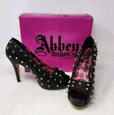 Vintage Abbey Dawn by Avril Lavigne Open Toe Punk Spike High Heel Heels Shoes 11 for sale  Shipping to South Africa