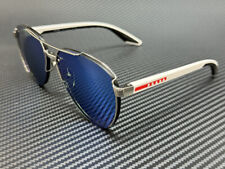 Usado, Óculos de sol masculino PRADA LINEA ROSSA PS 51YS 1BC08U prata azul espelho 61 mm comprar usado  Enviando para Brazil
