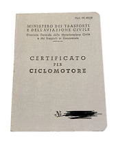 Libretto certificato ciclomoto usato  Bologna