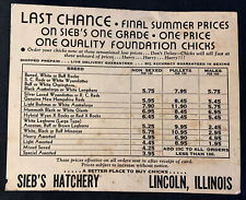 Vintage sieb hatchery for sale  Greenville