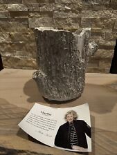 Rare RAISED MARTHA STEWART Small Grey BOIS PLANTER - FAUX TREE STUMP 9-1/2” for sale  Shipping to South Africa
