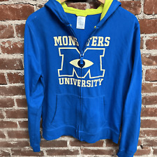 Jaqueta moletom com capuz Disney Monsters University zíper completo azul tamanho M comprar usado  Enviando para Brazil