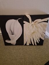 White flower canvases for sale  WINCANTON
