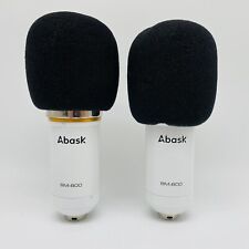 Pair Of Abask BM-800 Microphones With Pop Filters for sale  Shipping to South Africa