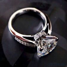 3.50 CT Round Cut VVS1 Moissanite Solitaire Engagement Ring Solid 14K White Gold, used for sale  Shipping to South Africa