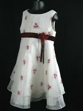  Vestido de Pascua para niñas de ocasión especial Muneca Size Maroon & Creme GUC! segunda mano  Embacar hacia Argentina