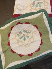 Embroidered christmas quilt for sale  Seguin