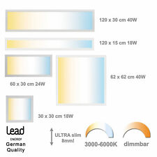 LED Panel CCT dimmbar Deckenpanel Einbauleuchte PDW 30x30 60x30 62x62 120x15 comprar usado  Enviando para Brazil