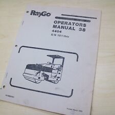 ROLO COMPACTADOR RAYGO 4404 Operador Operador Manual Livro DUAL DRUM guia comprar usado  Enviando para Brazil
