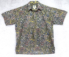 Camisa masculina vintage Kahala havaiana floral tartarugas polvo peixe lula botão tamanho G comprar usado  Enviando para Brazil