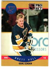 1990 Pro Set #395 Brett Hull Goal Leader HOF, St. Louis Blues comprar usado  Enviando para Brazil