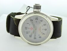 Relógio cor prata exército marinho com movimento de quartzo pulseira verde GMT Sea Hunter #3A comprar usado  Enviando para Brazil