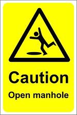 Caution open manhole for sale  Shipping to Ireland