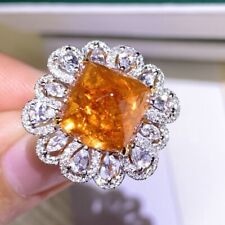 Used, New Sugar Tower Design Orange Yellow Citrine Mix Color Women Silver Charm Rings for sale  Shipping to South Africa