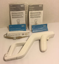 Usado, Controle remoto Nintendo Wii Motion Plus branco e Zapper não testado com 2 conjuntos de folhetos comprar usado  Enviando para Brazil