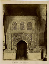 Pedra, Algérie, Interieur de la mosquée de Bou Médine vintage albumen print, Alg comprar usado  Enviando para Brazil