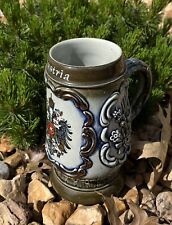 Vintage King Austria Stoneware German Beer Stein Hand Painted for sale  Shipping to South Africa